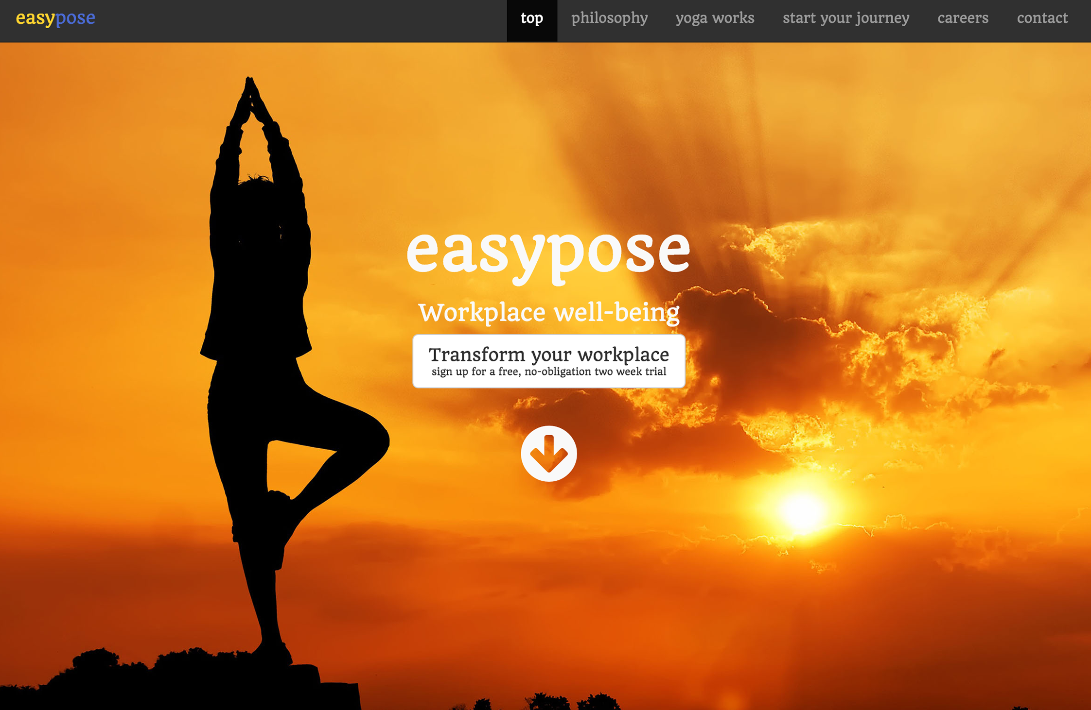 Screenshot of the Easypose website - Click to view the site