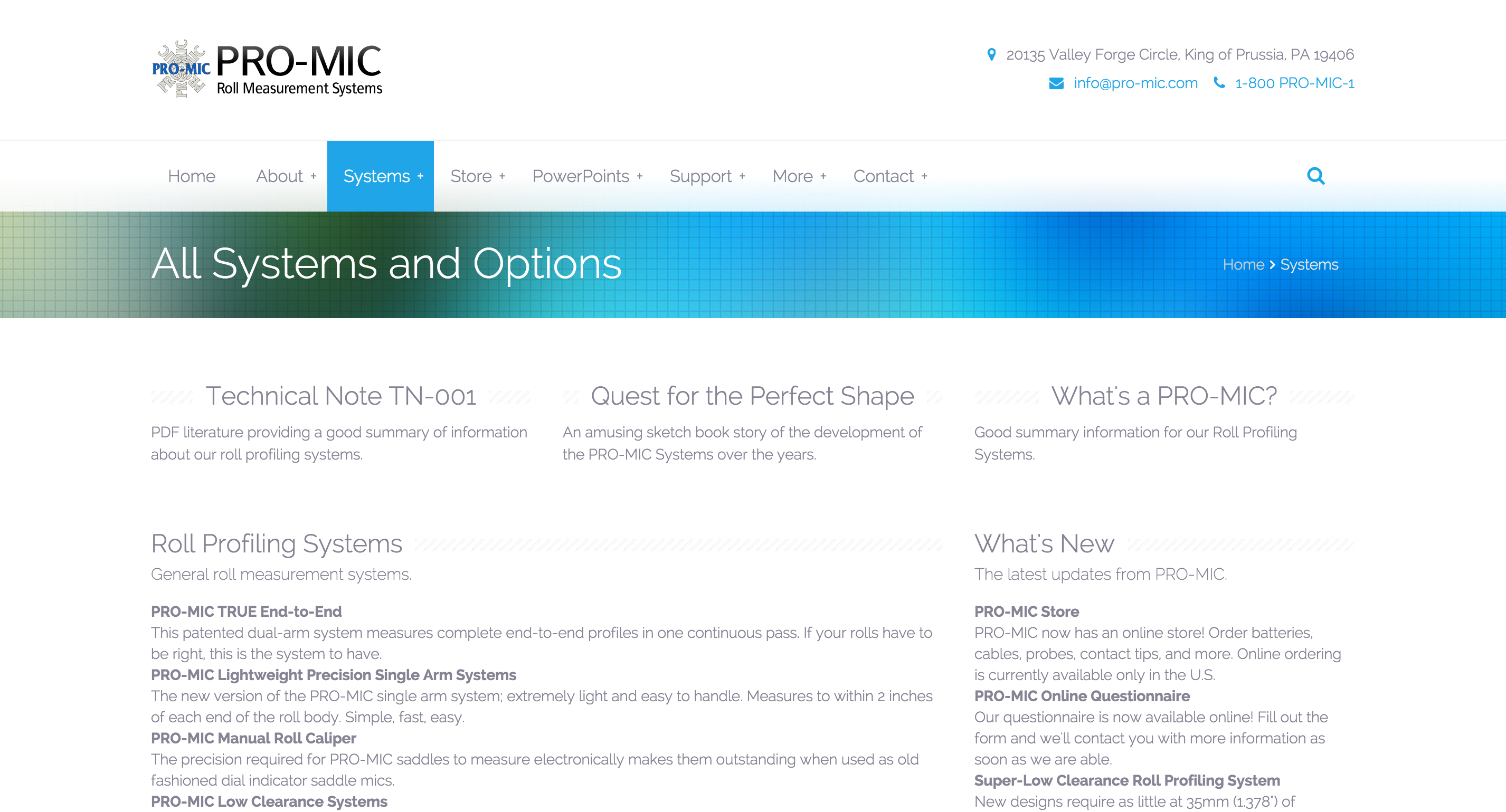 Screenshot of PRO-MIC 2016 Redesign - Click to view the the live site (in-development)